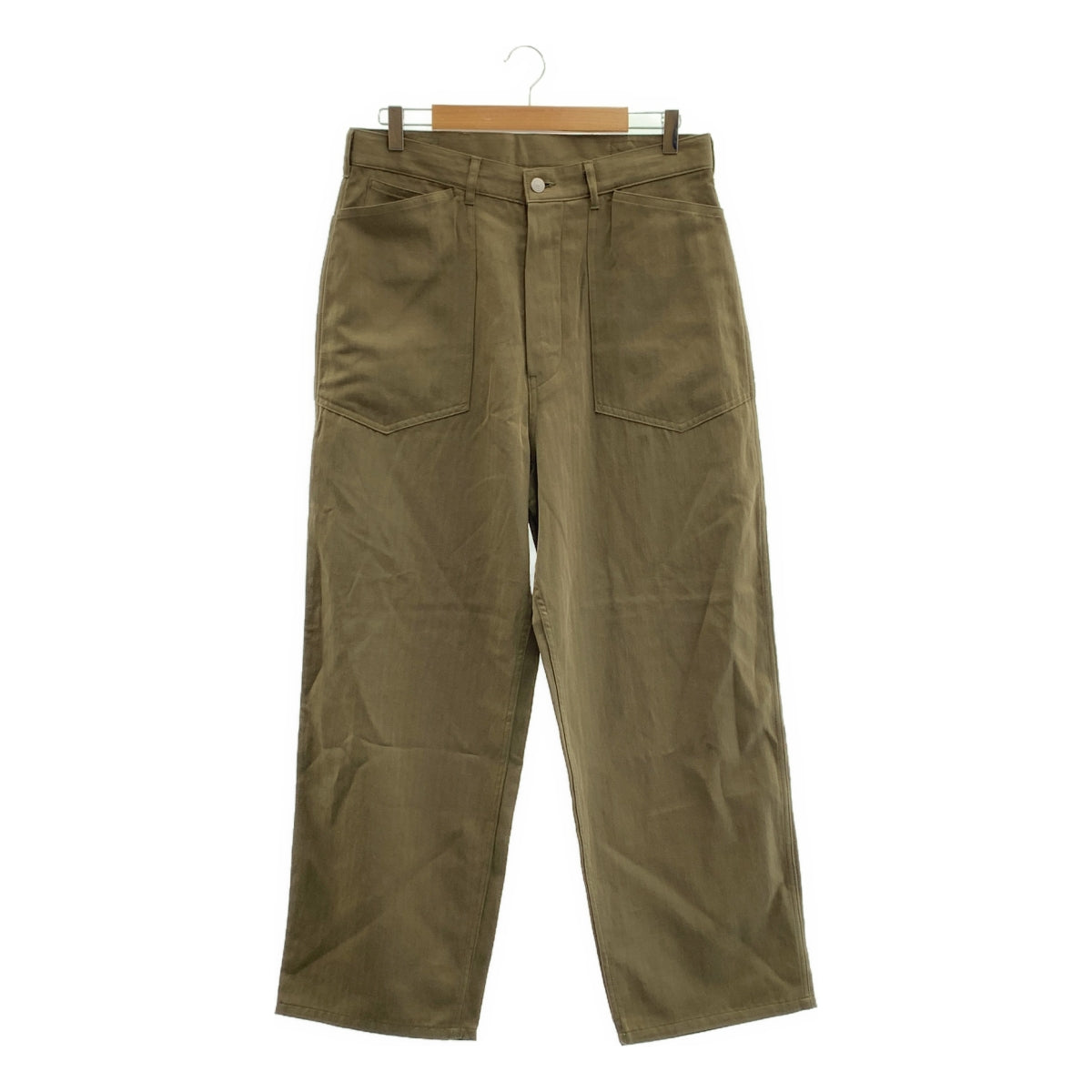 MAATEE&SONS / マーティー&サンズ | military denim / ヘリンボーン ミリタリー ワイドパンツ | 2 | メンズ