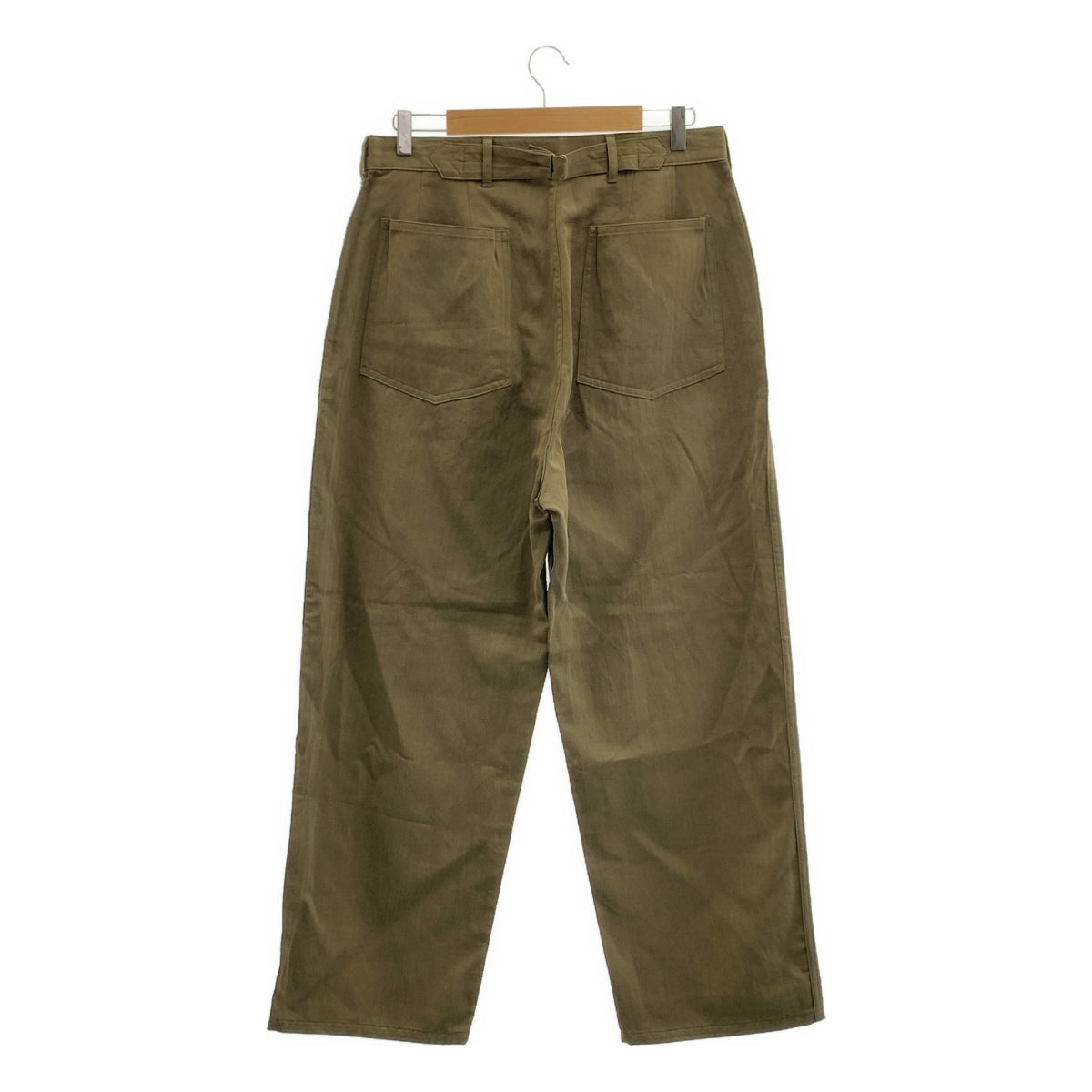 MAATEE&SONS / マーティー&サンズ | military denim / ヘリンボーン ミリタリー ワイドパンツ | 2 | メンズ