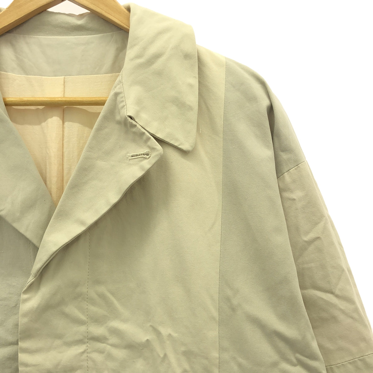 墨水/墨水|重構立領大衣 | L |米色 |男士