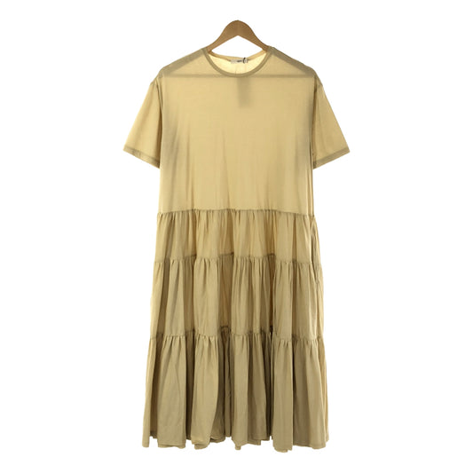 [New] yori | 2021 | Half-sleeve tiered dress | F | Yellow | Women's