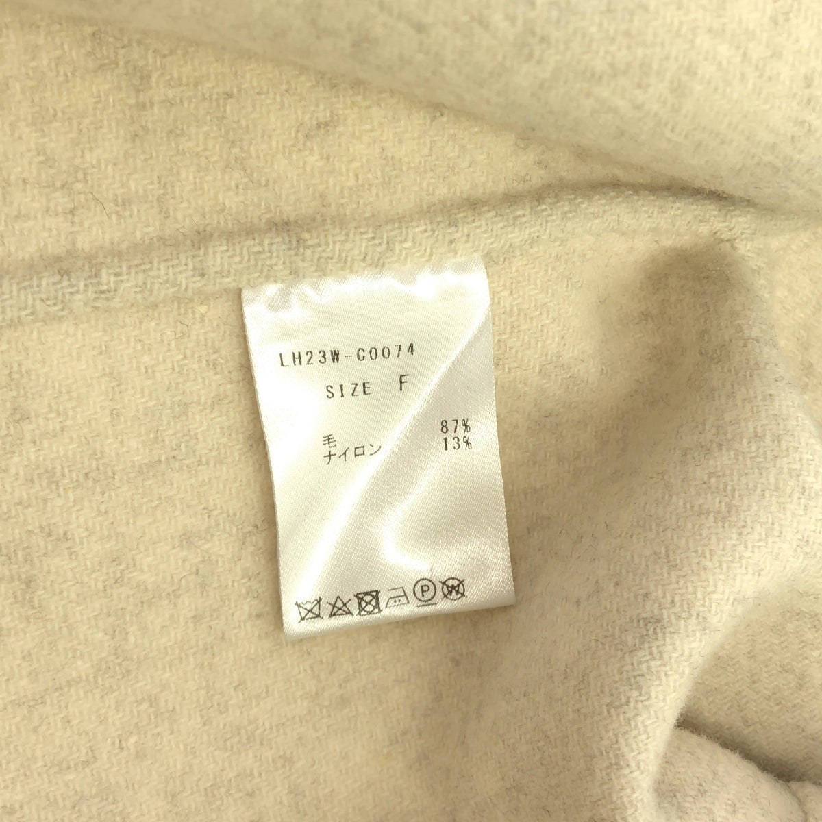 LOHEN / ローヘン | 2023AW | ハードメルトン リバーピーコート | F | アイボリー | レディース