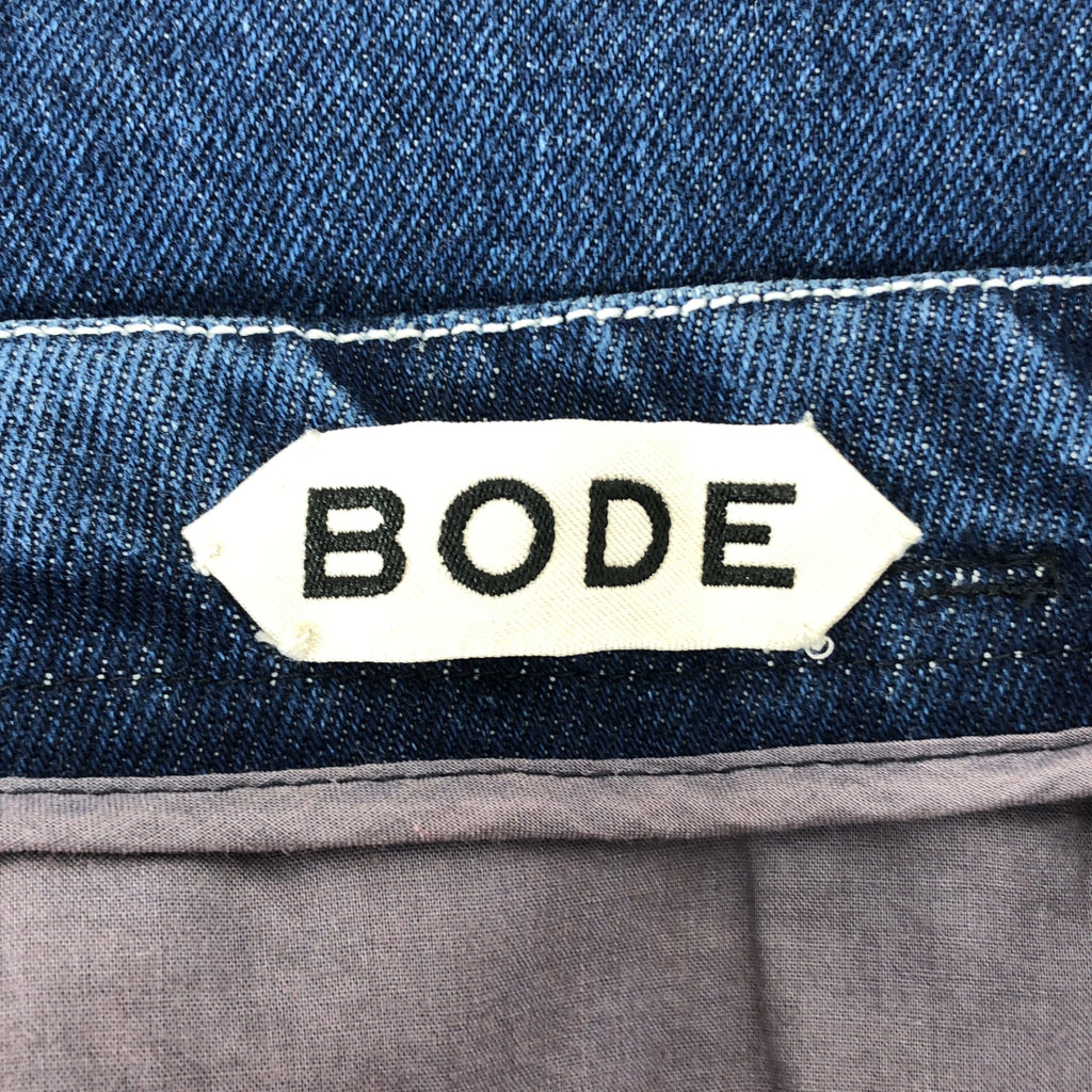 BODE / ボーディ | Murray high-rise pleated embroidered wide-leg jeans 刺しゅう 2タック ワイドデニムパンツ | 29 | メンズ