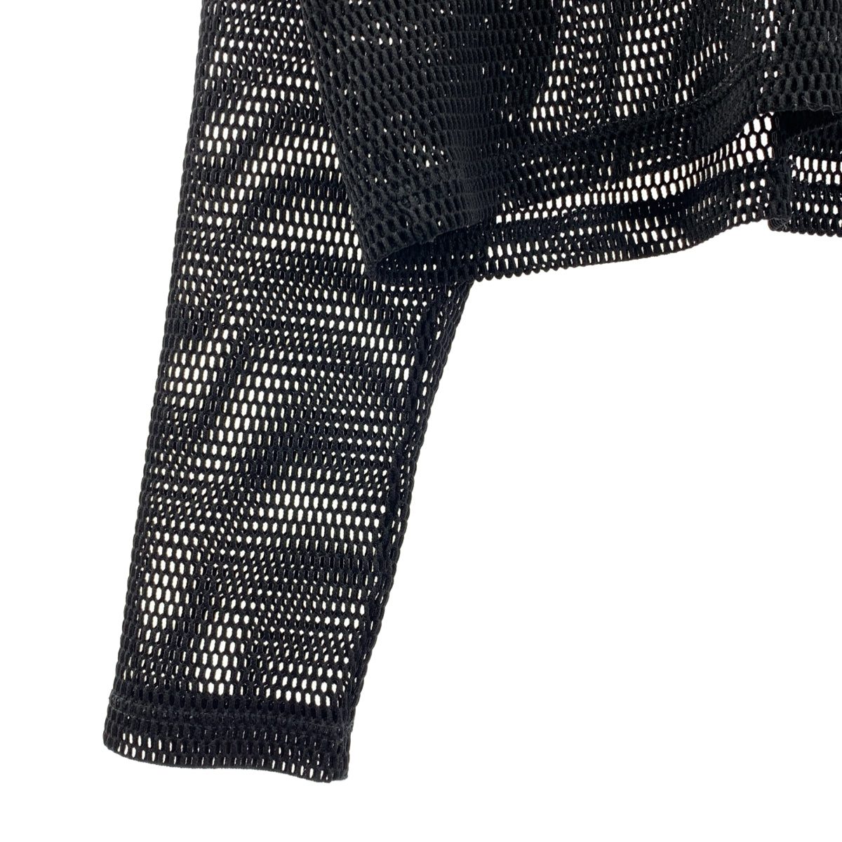 JUNYA WATANABE / ジュンヤワタナベ | 2023AW | メッシュ クロップド カットソー | M | ブラック | レディース