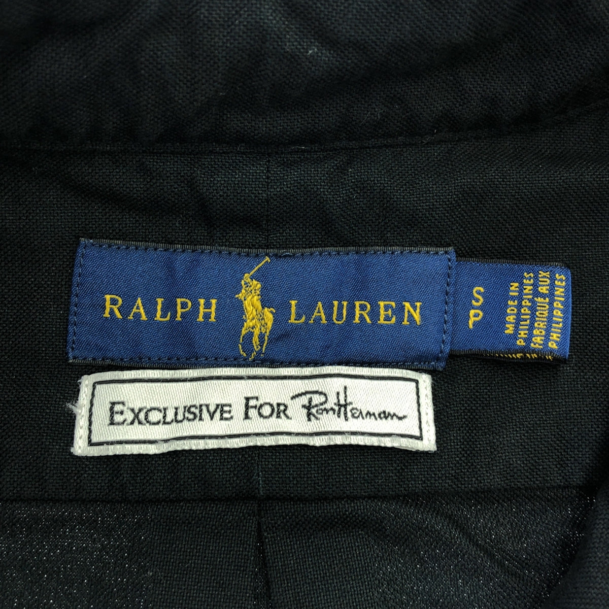 RALPH LAUREN | Ron Herman custom button-down Oxford shirt | S | Black | Men's