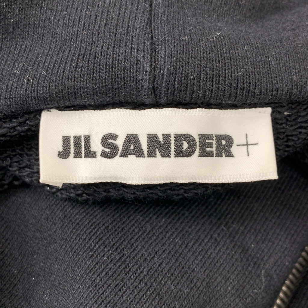 JIL SANDER+ / ジルサンダープラス | 2023AW | ZIPPED HOODIE オーバーサイズ ジップアップ フーディ パーカー | M | ブラック | メンズ