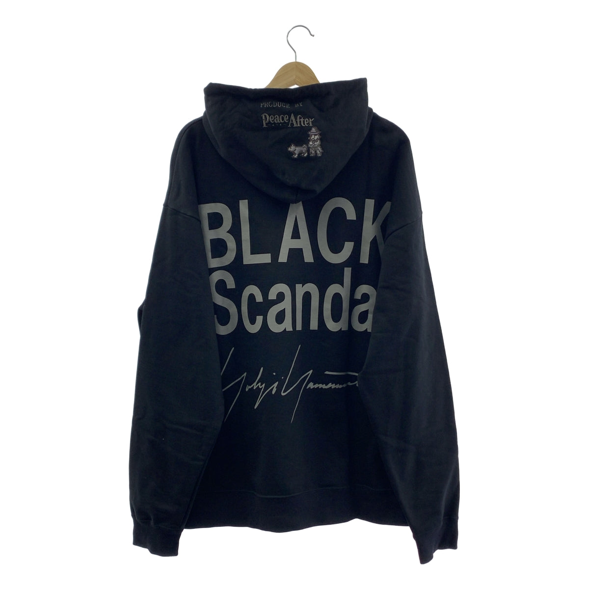 BLACK Scandal YOHJI YAMAMOTO / ブラックスキャンダルヨウジヤマモト | 2021AW | ×PEACE AND AFTER ピースアンドアフター / フード刺しゅう スウェットパーカー | 4 | ブラック | メンズ