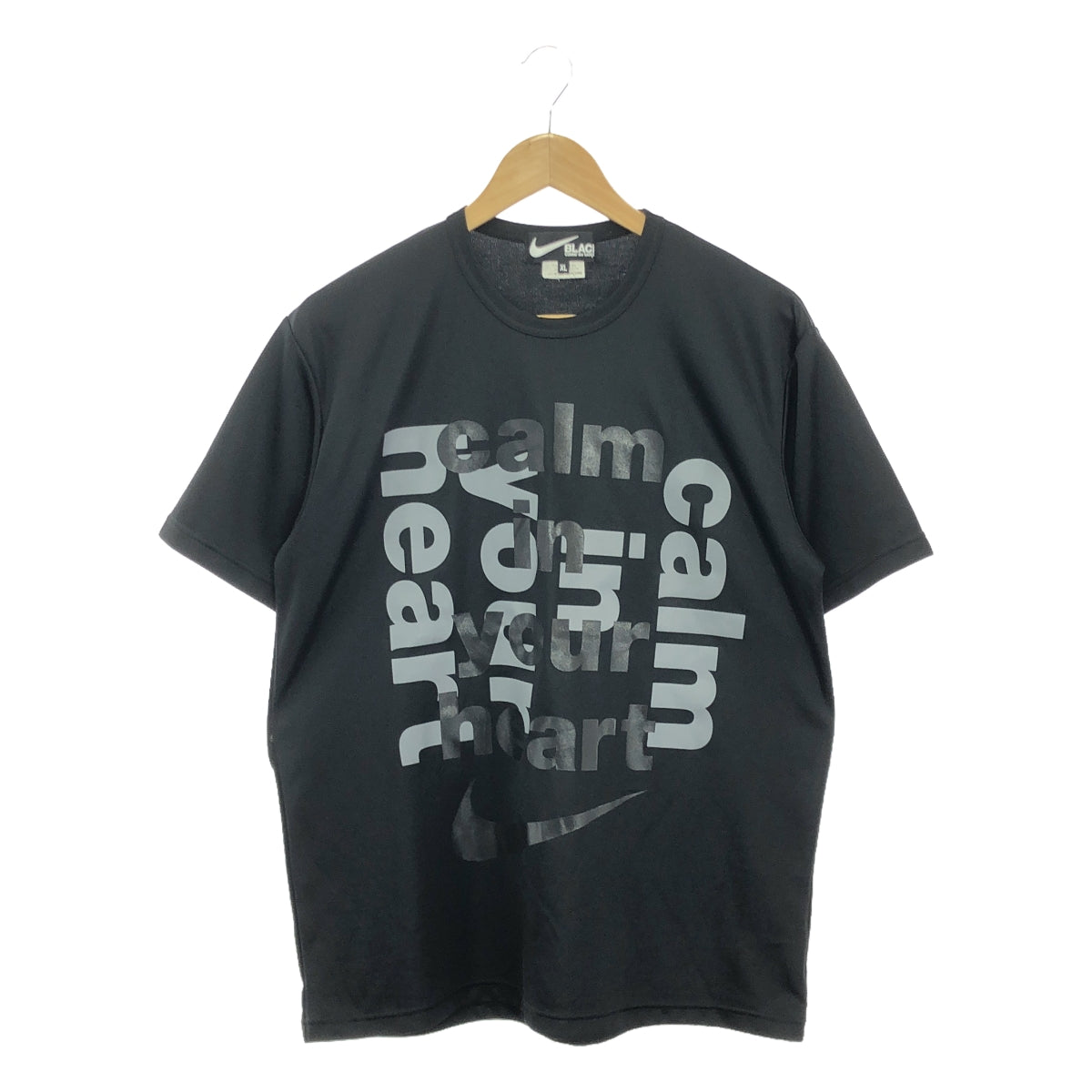 BLACK COMME des GARCONS | 2022AW | × NIKE collaboration calm in your heart printed T-shirt | XL | Men's