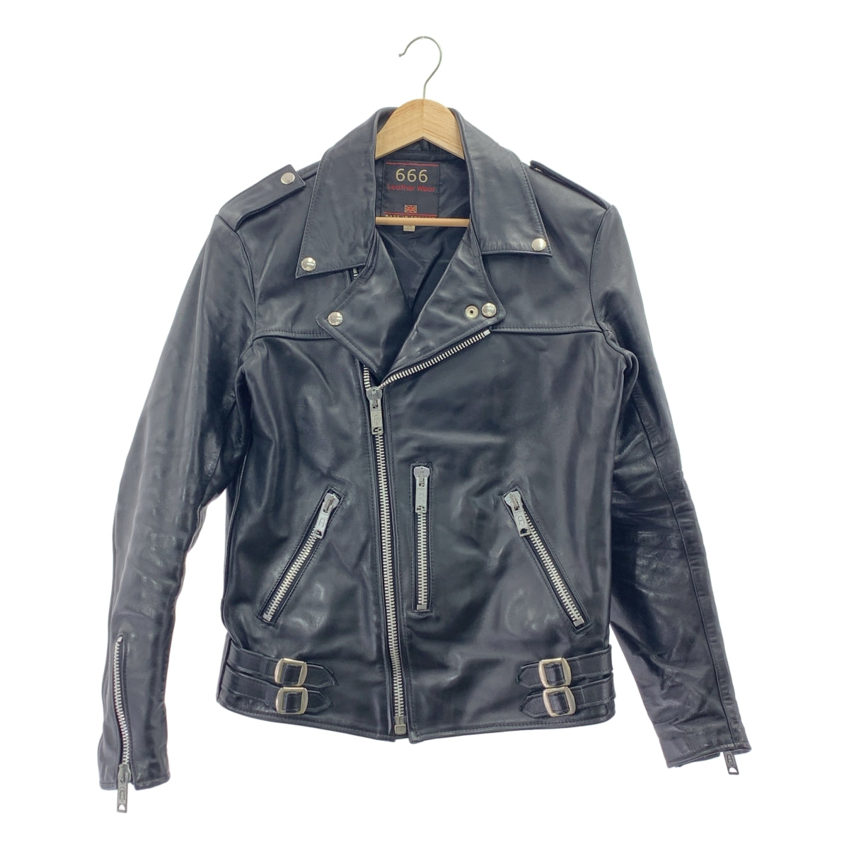 666 皮革服飾 | 男士皮革雙騎士夾克 | 尺寸 34