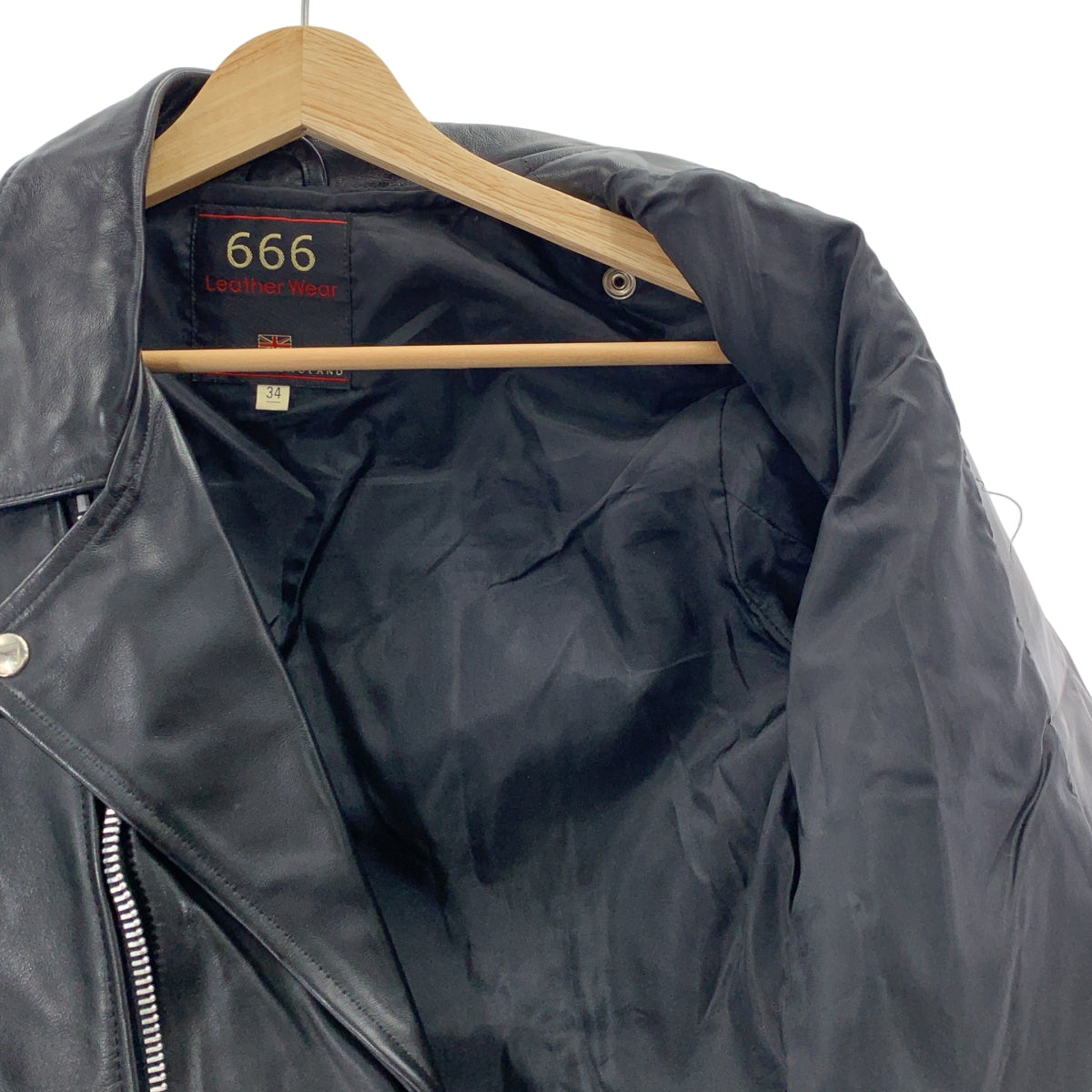 666 皮革服飾 | 男士皮革雙騎士夾克 | 尺寸 34