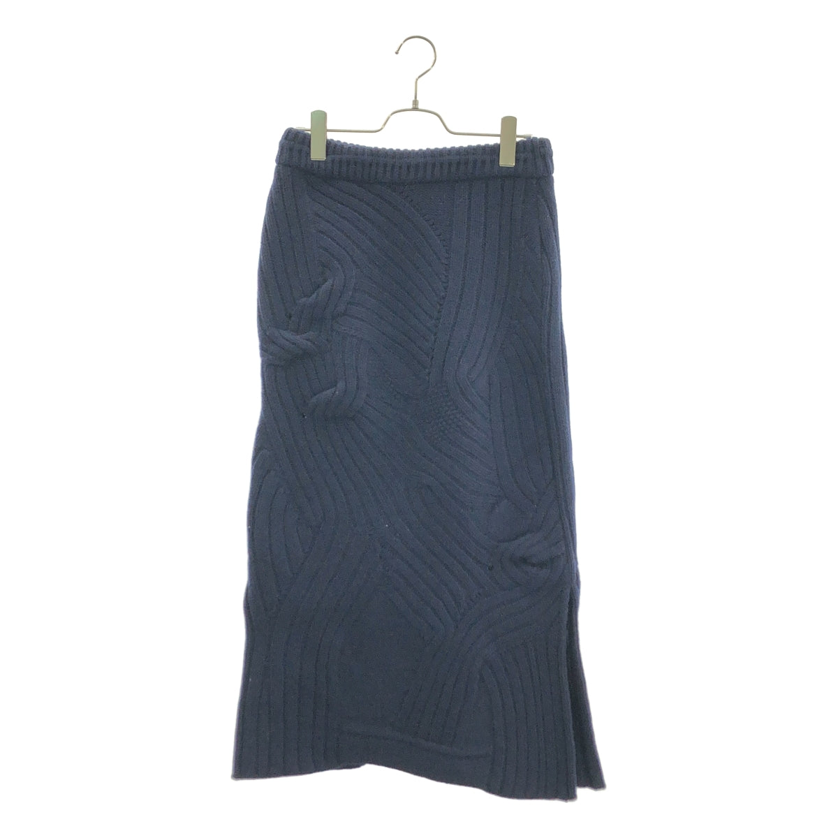 Mame Kurogouchi / マメクロゴウチ | 2023AW | Basket Motif Cable Stitch Knitted Skirt ニット スカート | 2 | レディース