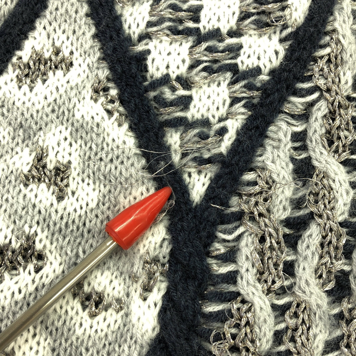 魯魯姆: / 魯魯姆 | 2020 秋冬 |神聖花園混合圖案針織套頭衫 / 高領針織 | F |灰色 |女性的