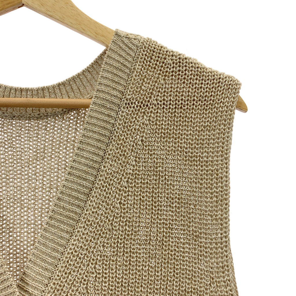 Framework / 프레임 워크 | 2025SS | 워셔블 PL 린넨 2WAY 니트 | 베이지 | 여성