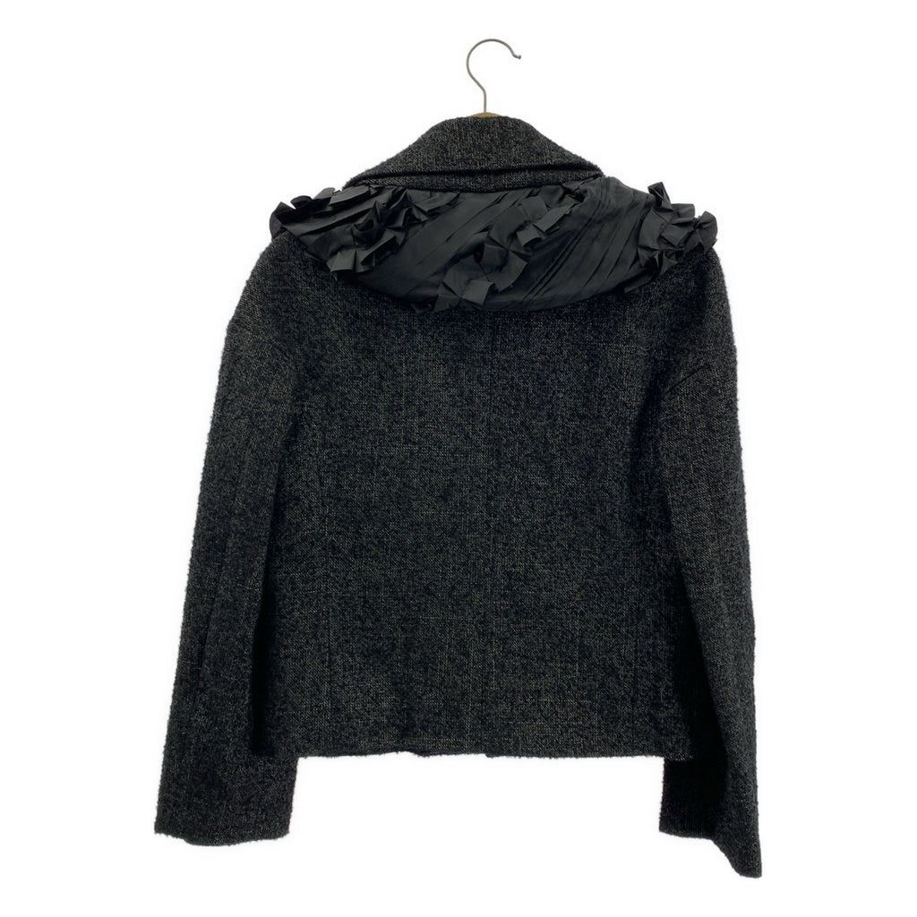 COMME des GARCONS | 2025 秋冬系列 | 羊毛荷葉邊圓領外套 | XS 碼 | 女款