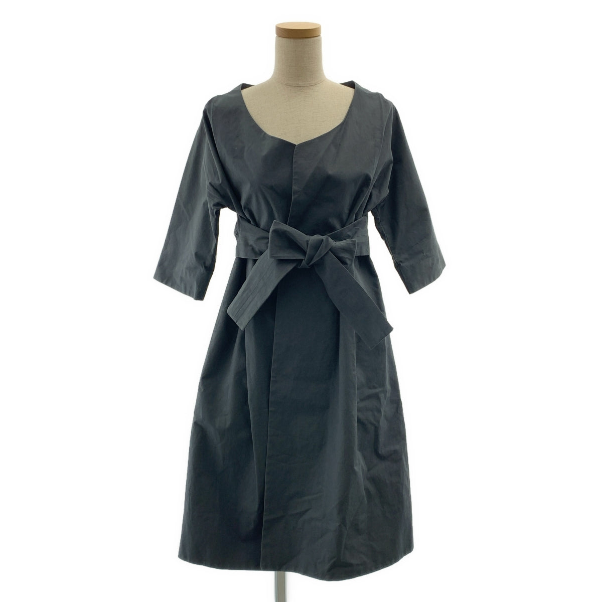 MARNI / マルニ | コットン ノーカラー ベルテッド スプリングコート | 38 | レディース