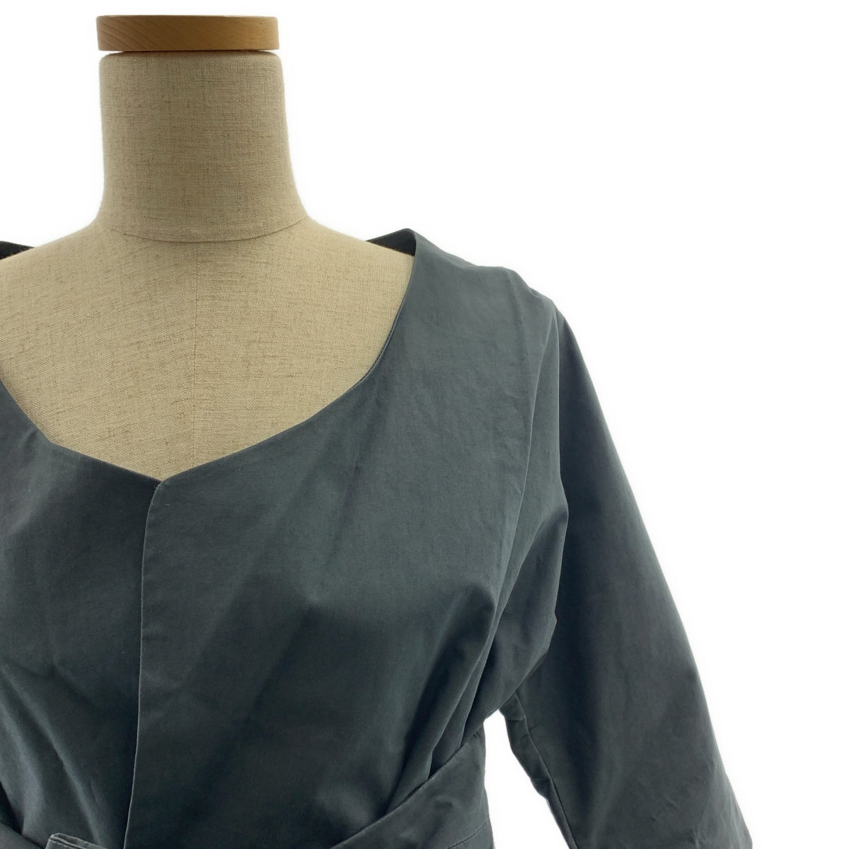 MARNI / マルニ | コットン ノーカラー ベルテッド スプリングコート | 38 | レディース