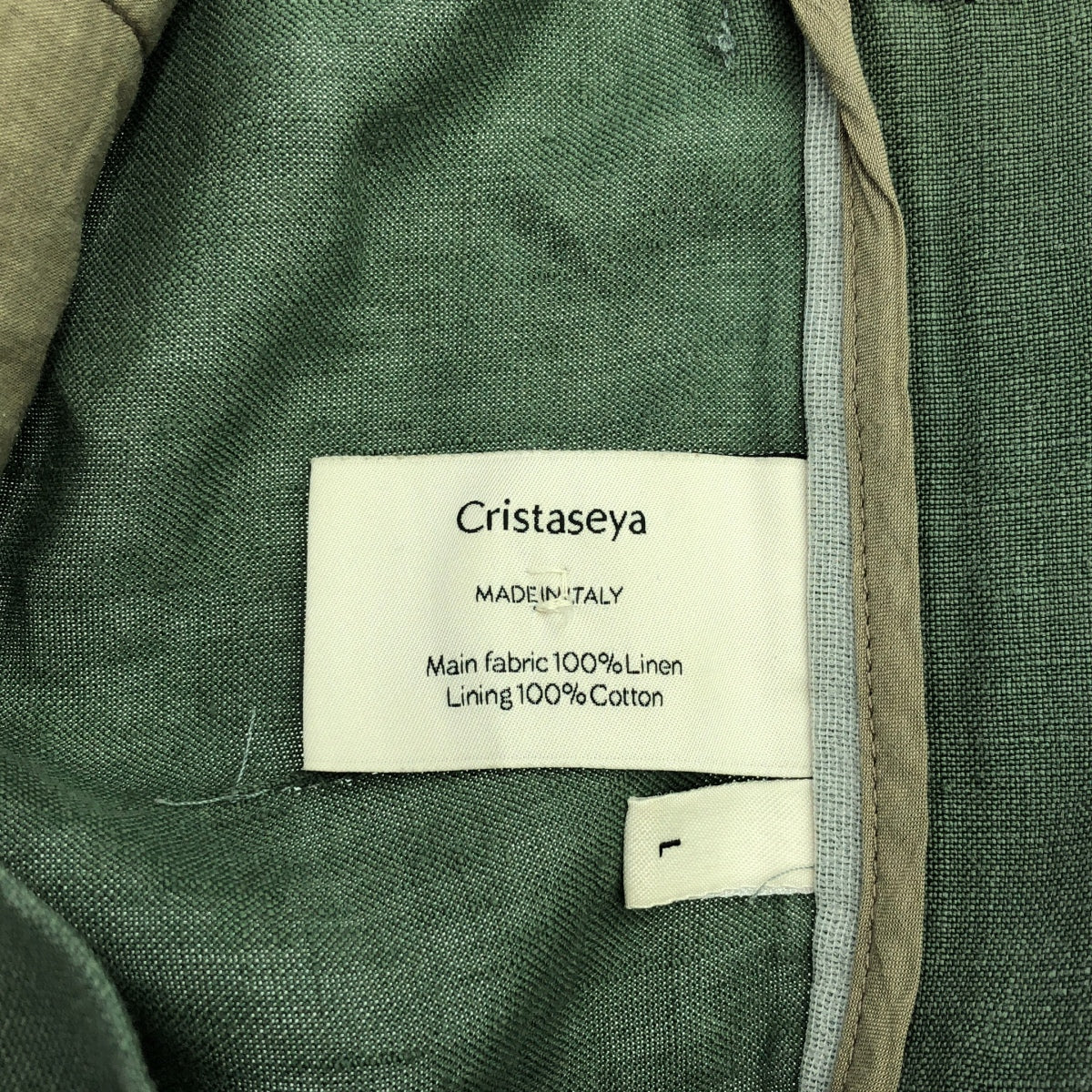 Cristaseya / Cristaseya | 2023SS | DOUBLE PLEATED WIDE PANTS Linen Tuck Wide Pants | L | ALGAE | Men's