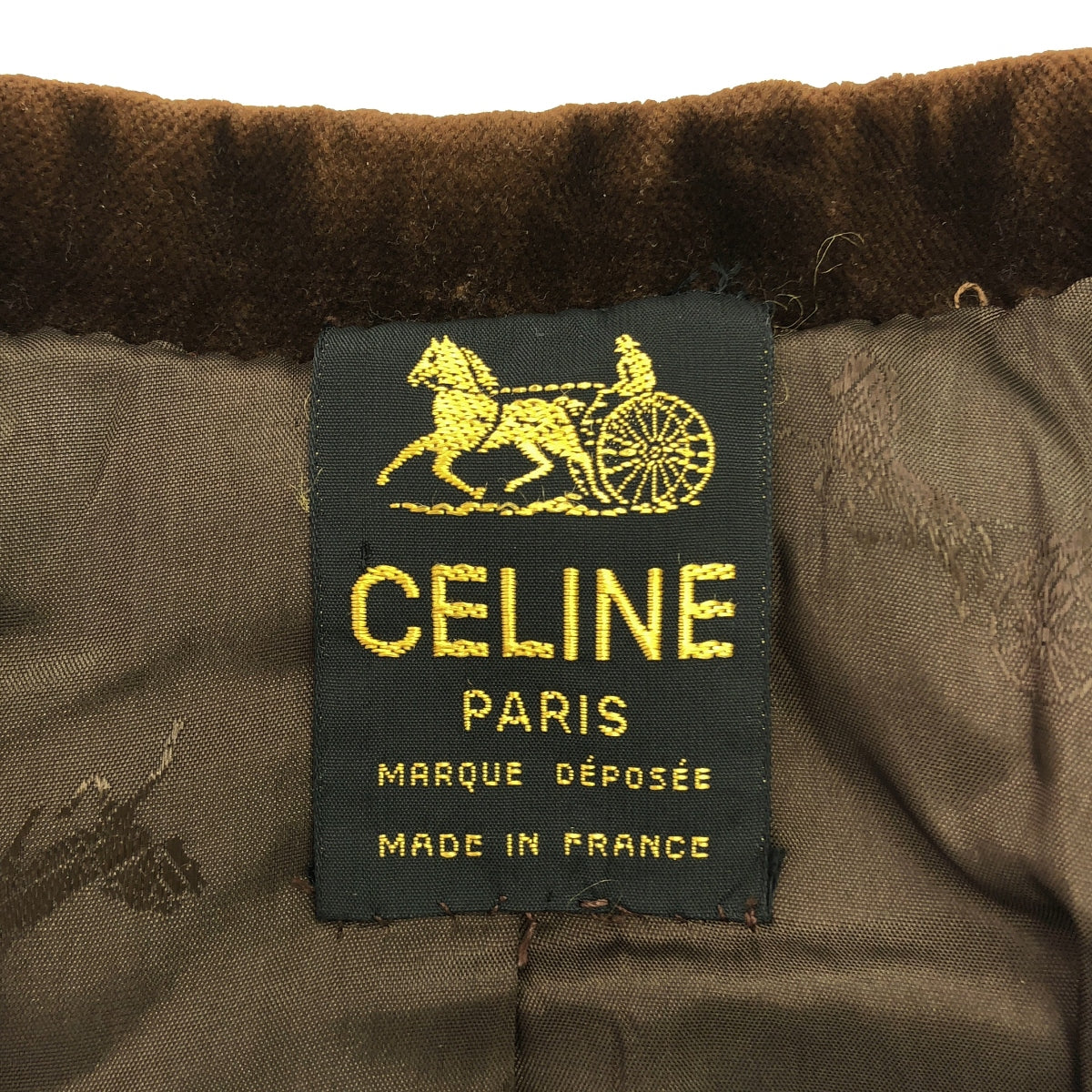CELINE / セリーヌ | ベロア テーラードジャケット | ブラウン | レディース