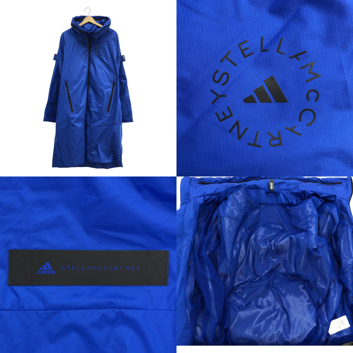 adidas by Stella McCartney / アディダスバイステラマッカートニー | ロゴ フルジップ オーバー コート / メッシュ総裏地 | 0 |