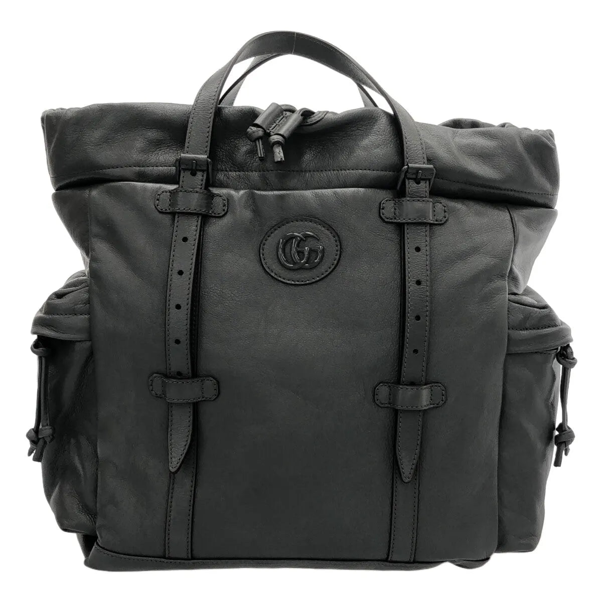 新品　GUCCI グッチ　ドローストリング レザー トートバッグ　ハンドバッグ グッチ GUCCI GUCCI グッチ トートバッグ 630353 H9HAN 1000