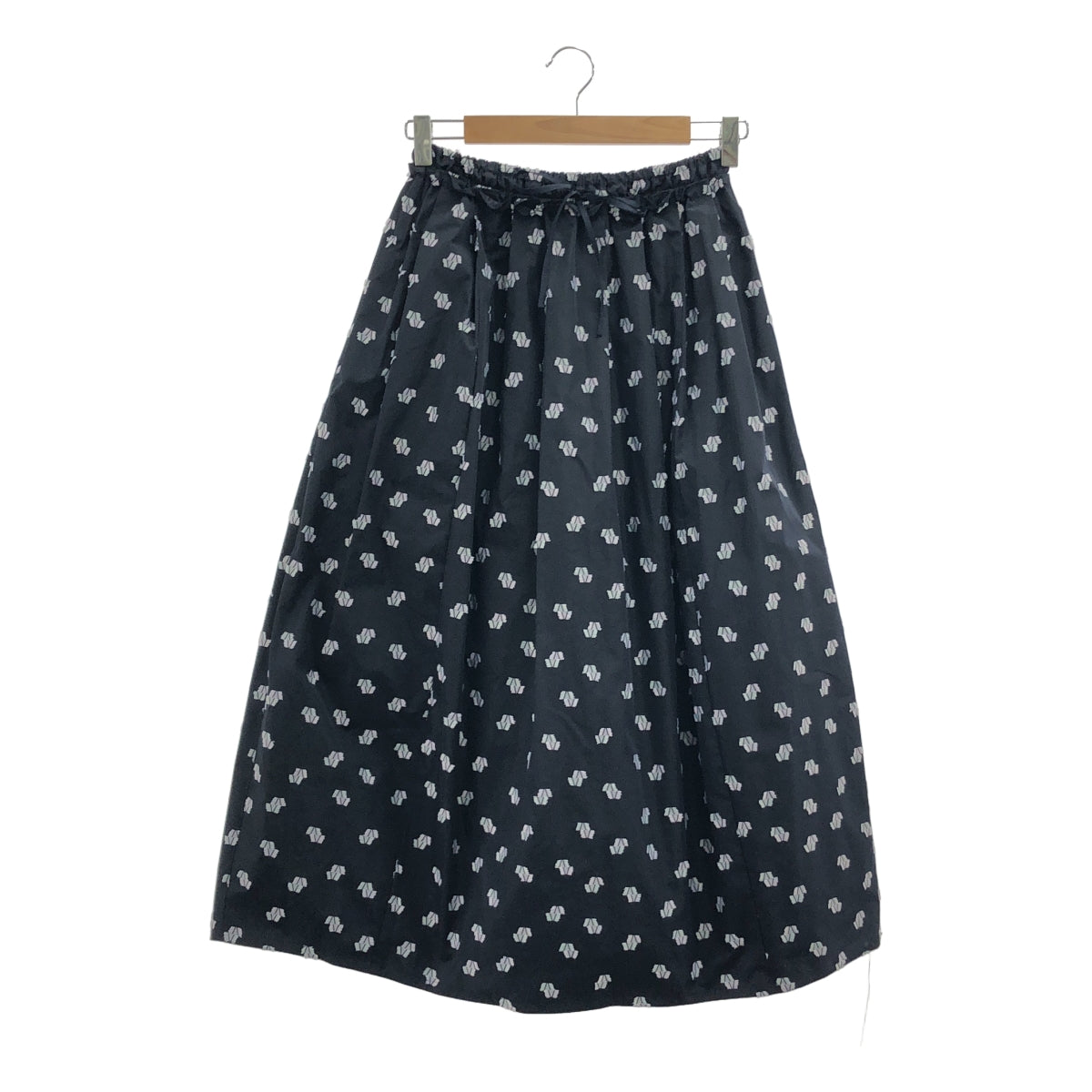 [狀況良好] 抽屜 | RESORT2 剪裁提花褶皺半身裙 | 36 碼 | 海軍藍 | 女款