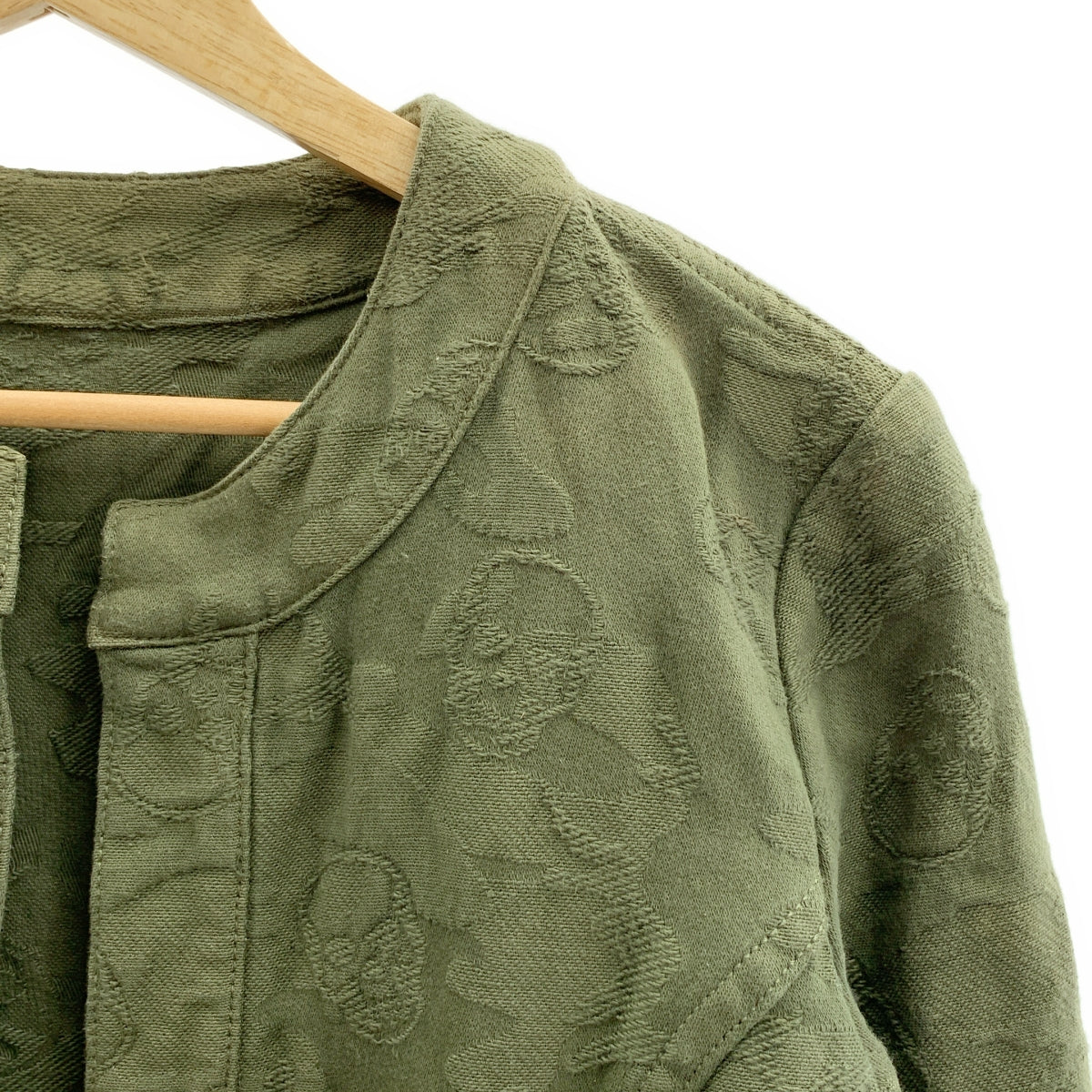 lucien pellat-finet / 루시안 페라피네 | 코튼 자가드 버튼리스 노 컬러 재킷 | M | 여성