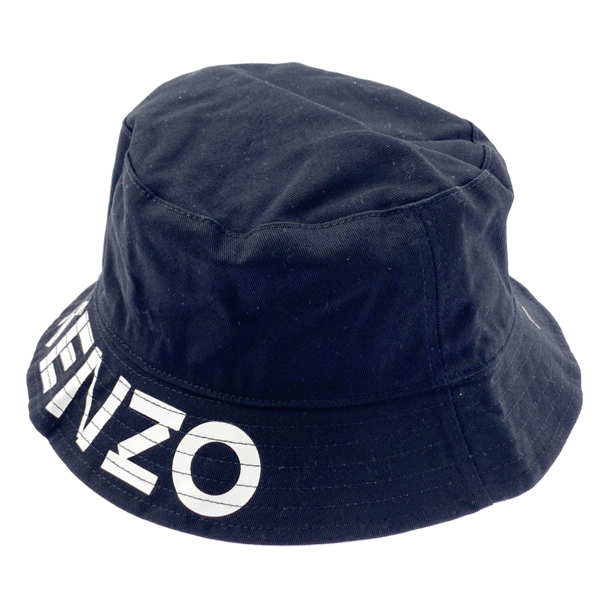 [新品] KENZO | 2024 春夏系列 | 可翻轉標誌印花漁夫帽 | L 碼 | 黑色 | 男士