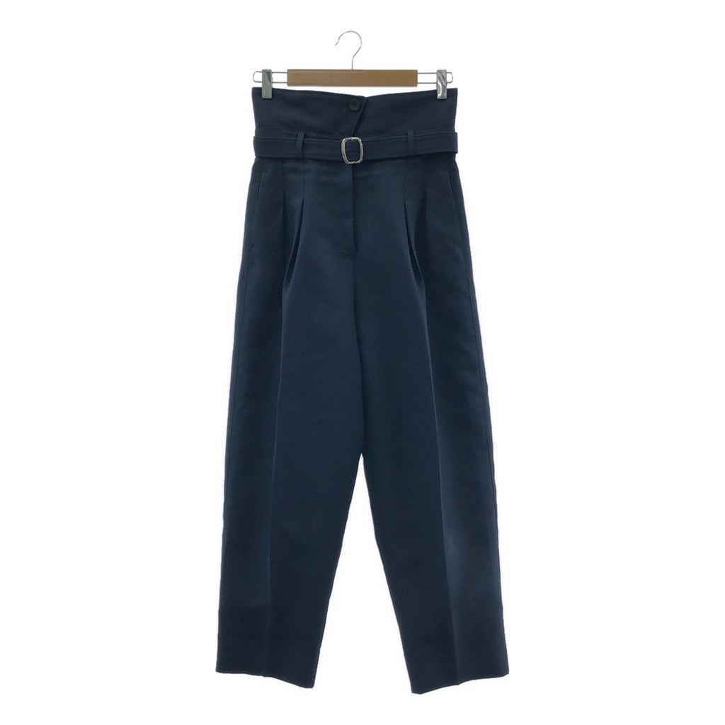 deres | 2023春夏系列 | 雙褶皮帶錐形褲 | 1碼 | 海軍藍 | 女款