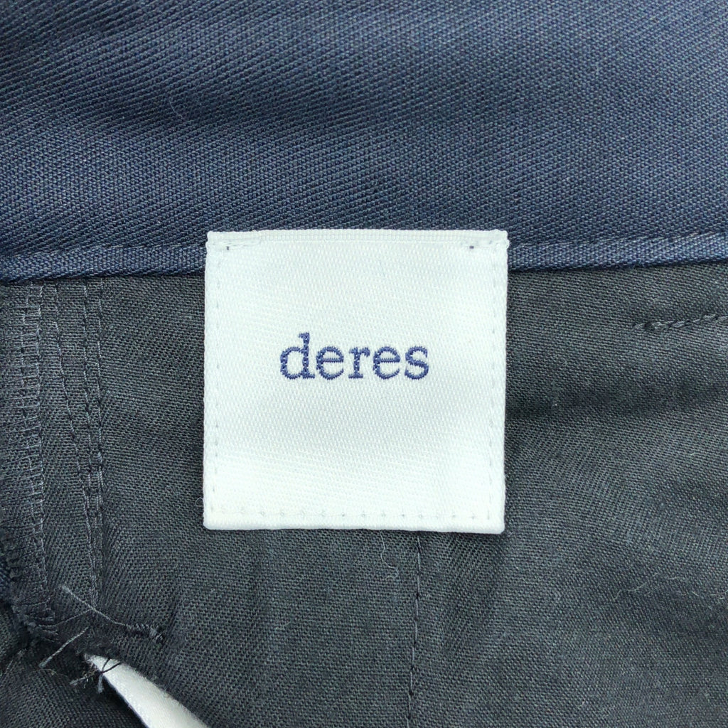 deres | 2023春夏系列 | 雙褶皮帶錐形褲 | 1碼 | 海軍藍 | 女款