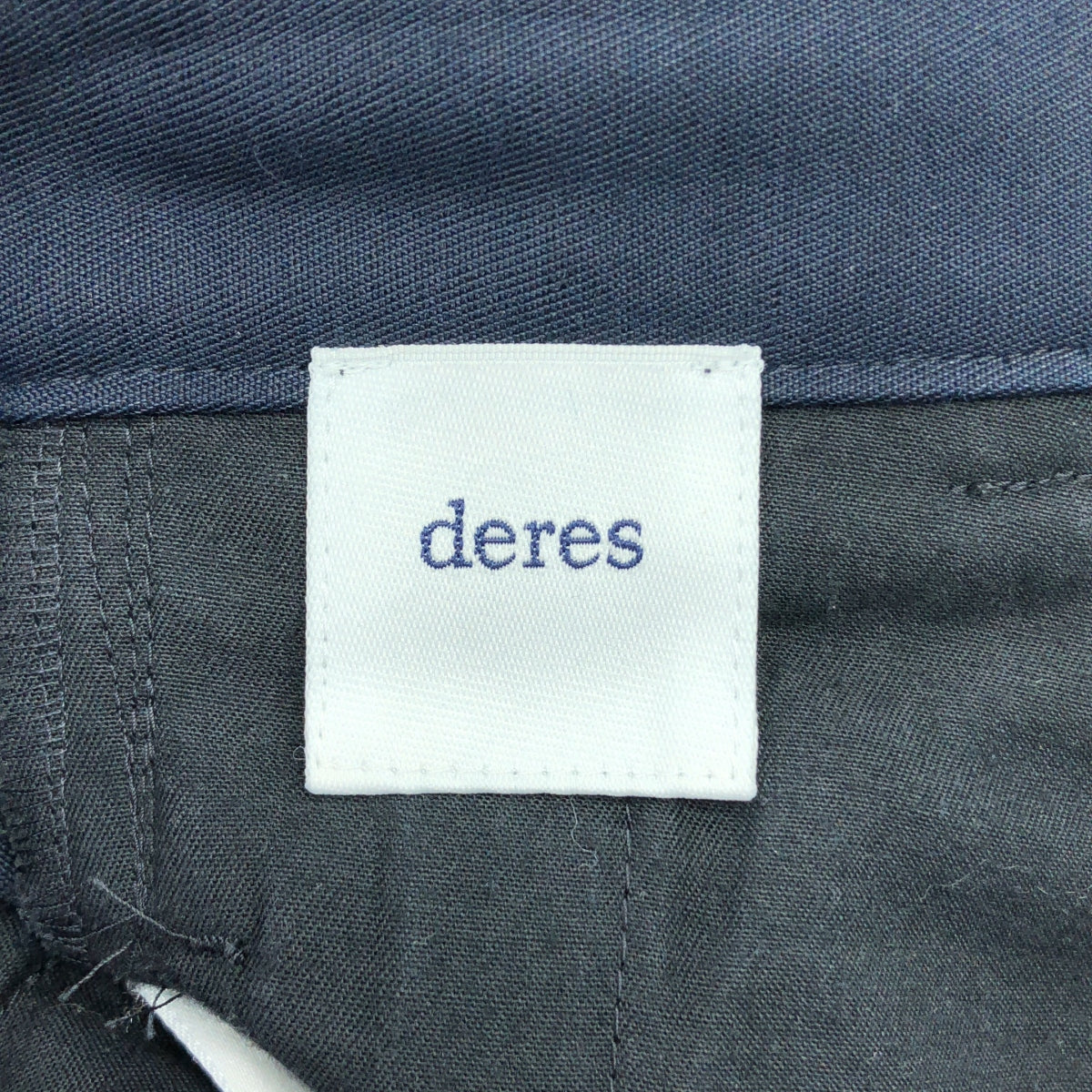 deres | 2023春夏系列 | 雙褶皮帶錐形褲 | 1碼 | 海軍藍 | 女款