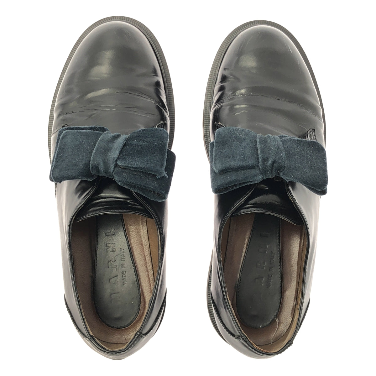 MARNI / マルニ | リボン装飾 レザー シューズ | 36 | ブラック | レディース