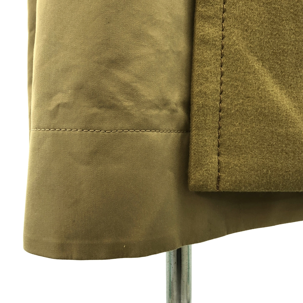 sacai / サカイ | ウール 異素材 切替 再構築 ベルテッド トレンチ オーバーコート |