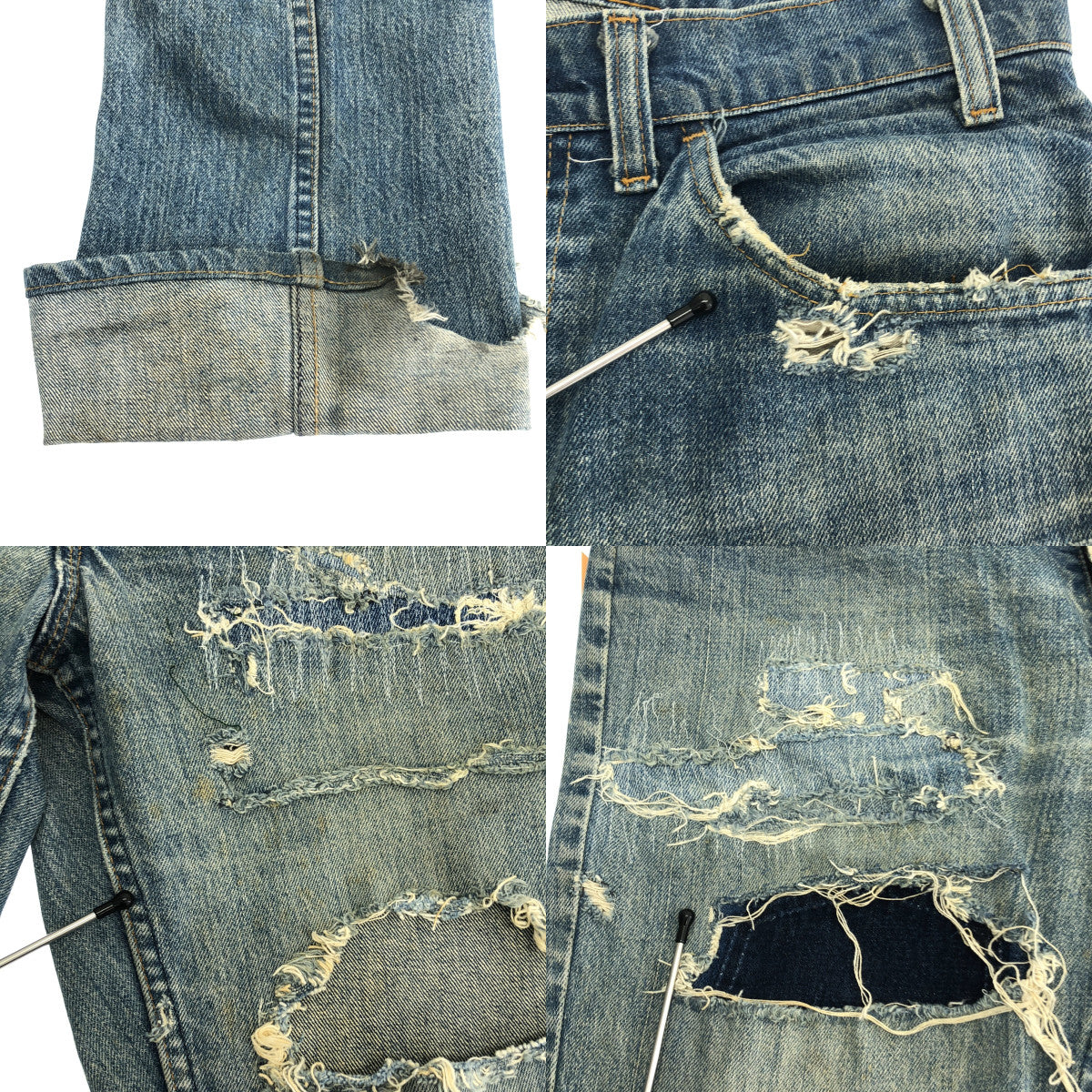 Levi's / 리바이스 | 1979 년 빈티지 646 플레어 데님 바지 각인 8 42TALON | 인디고 | 남성