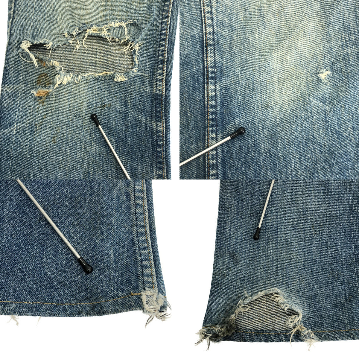 Levi's / 리바이스 | 1979 년 빈티지 646 플레어 데님 바지 각인 8 42TALON | 인디고 | 남성