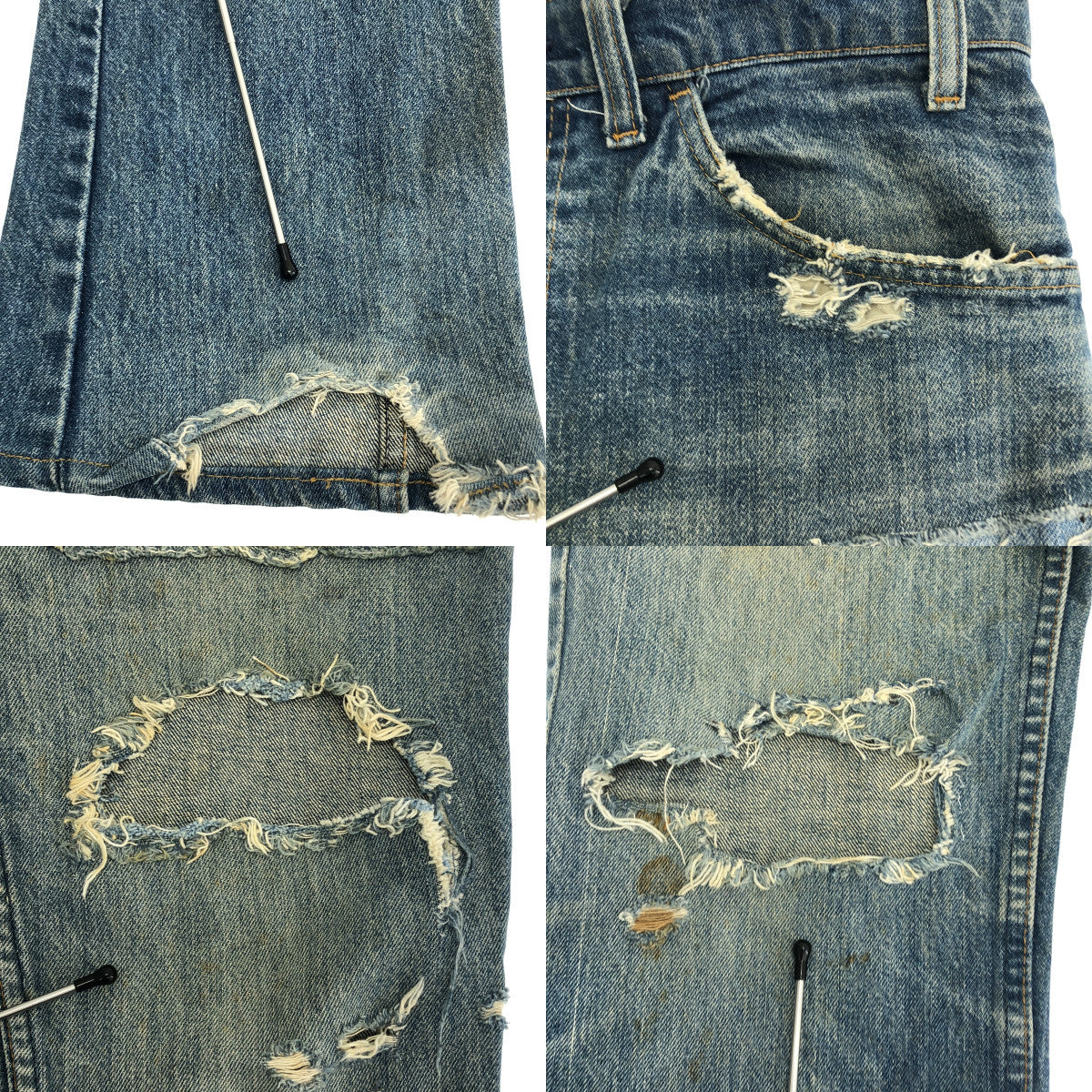 Levi's / 리바이스 | 1979 년 빈티지 646 플레어 데님 바지 각인 8 42TALON | 인디고 | 남성