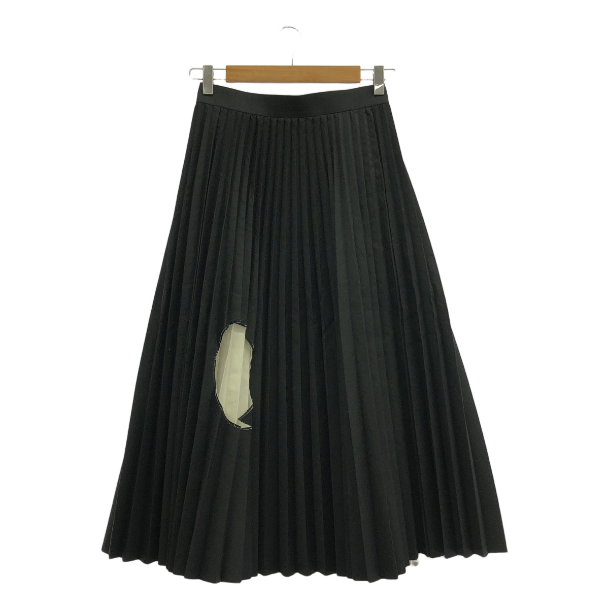 【新品】  TOGA / トーガ | 2021AW | Bonding Pleats Skirt 穴開きデザイン ボンディング プリーツスカート | 36 | ブラック | レディース