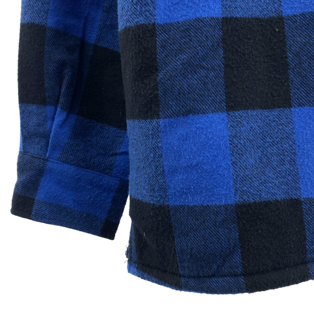 ROTHCO / ロスコ | ボア チェック シャツジャケット | L | ブルー | メンズ