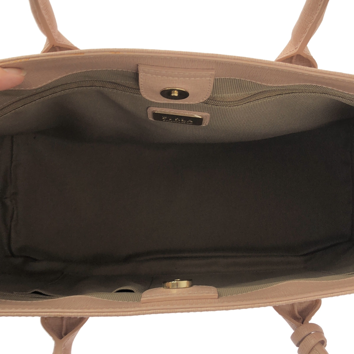 [狀況極佳] FURLA Linda 皮革托特包 | 粉紅色/金色 | 女款