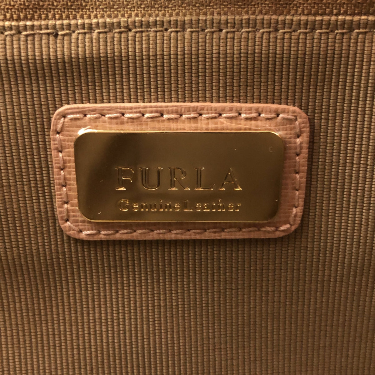 【미품】 FURLA / 후루라 | 린다 가죽 토트 백 | 핑크 / 골드 | 여성