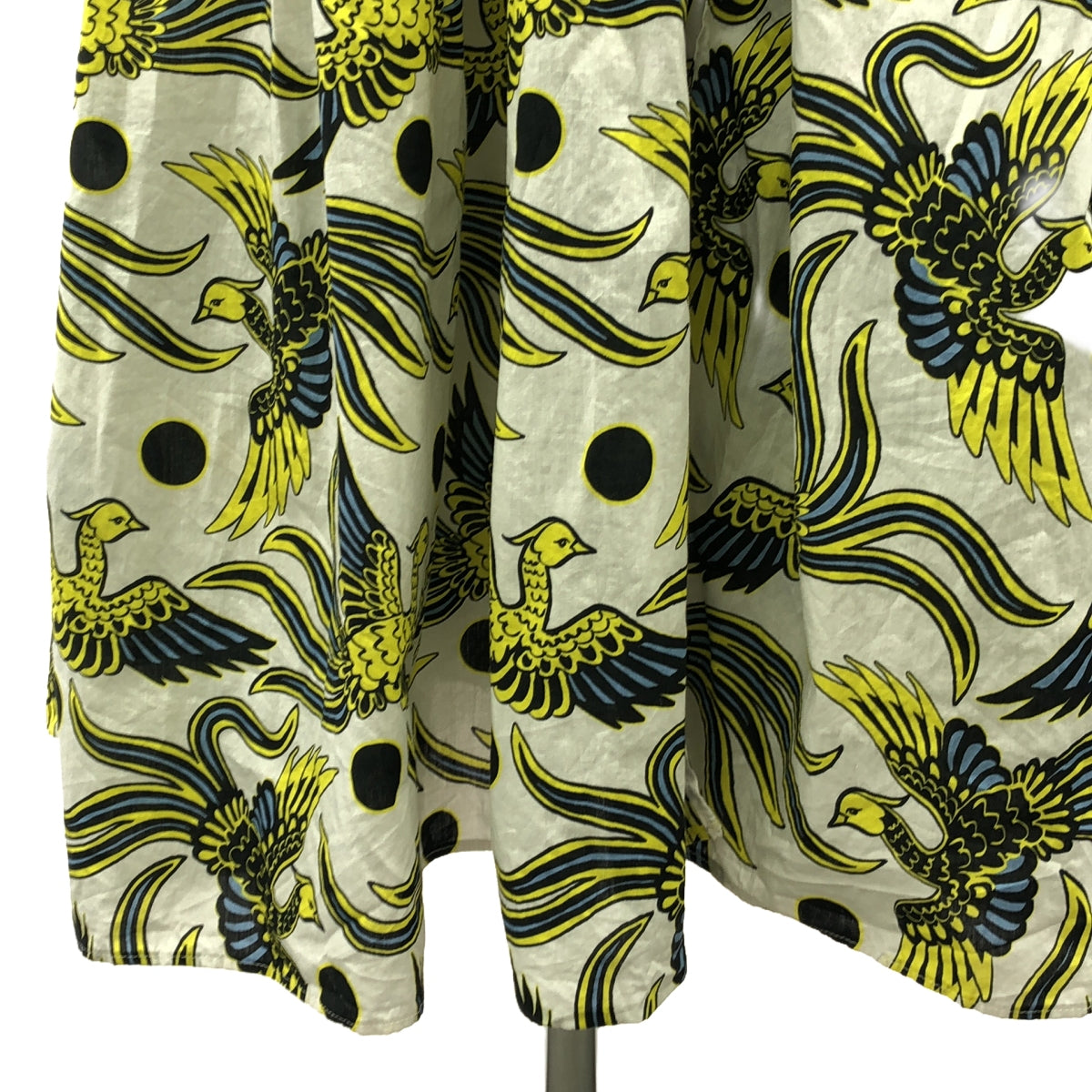 KENZO | Bird print gathered dress | Size 36 | Women's