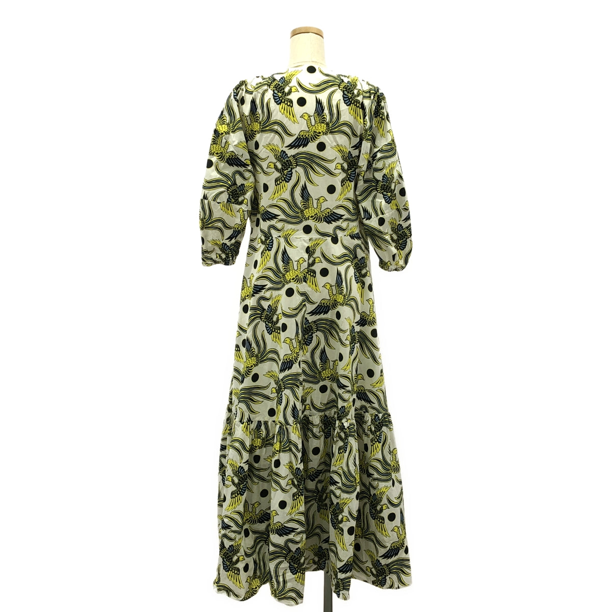 KENZO | Bird print gathered dress | Size 36 | Women's