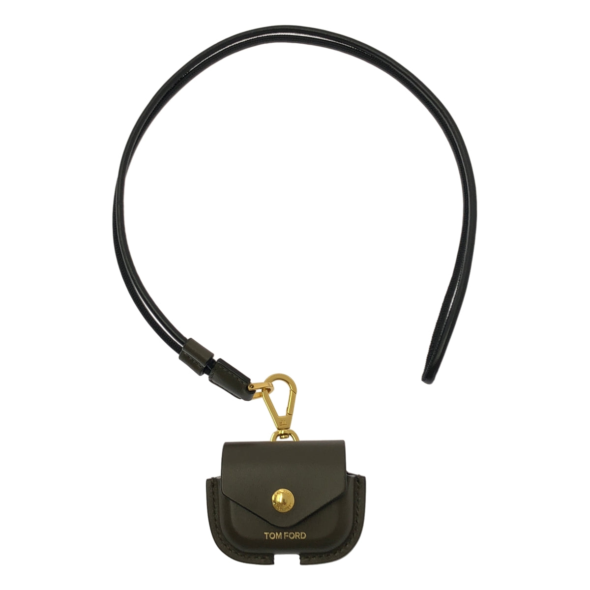 【미품】 TOM FORD / 톰 포드 | 가죽 AirPods Pro 케이스 | 올리브 | 남성