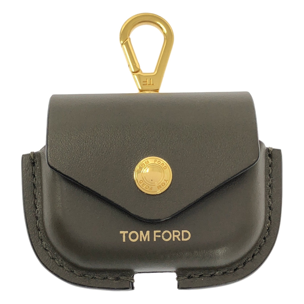 【미품】 TOM FORD / 톰 포드 | 가죽 AirPods Pro 케이스 | 올리브 | 남성