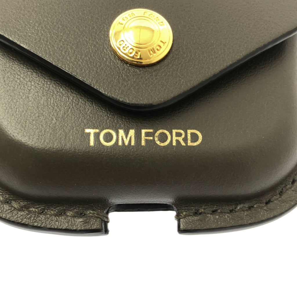 【미품】 TOM FORD / 톰 포드 | 가죽 AirPods Pro 케이스 | 올리브 | 남성