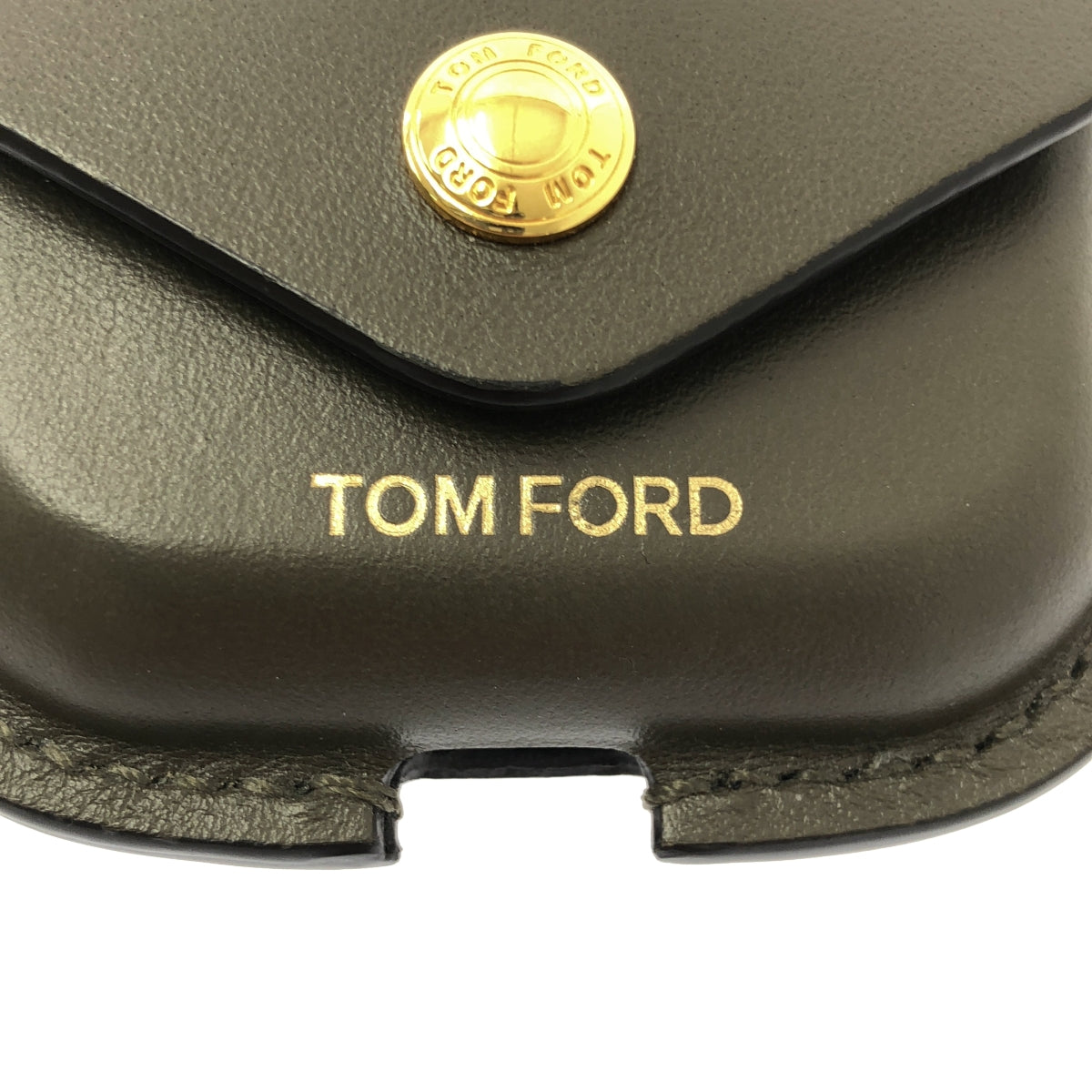 【미품】 TOM FORD / 톰 포드 | 가죽 AirPods Pro 케이스 | 올리브 | 남성