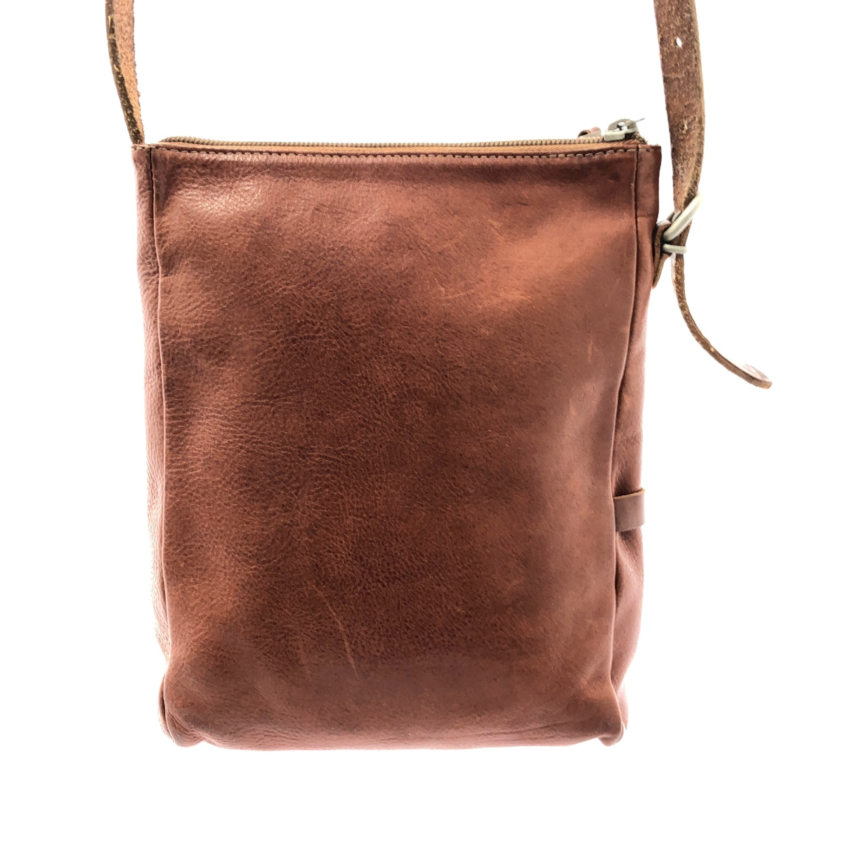 IL BISONTE | 皮革標誌雙口袋肩背包 | 男女通用 | 棕色 | 男款