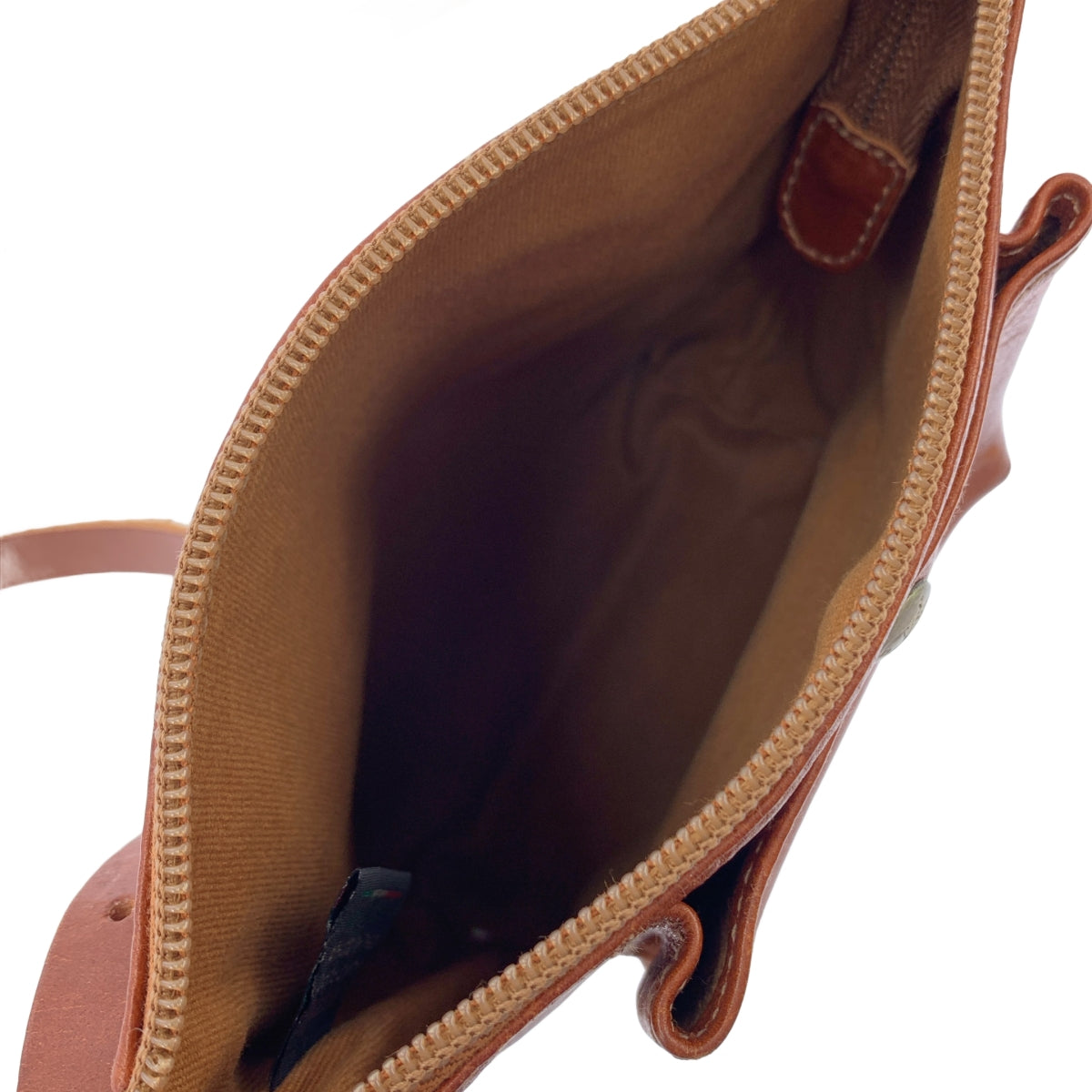 IL BISONTE | 皮革標誌雙口袋肩背包 | 男女通用 | 棕色 | 男款