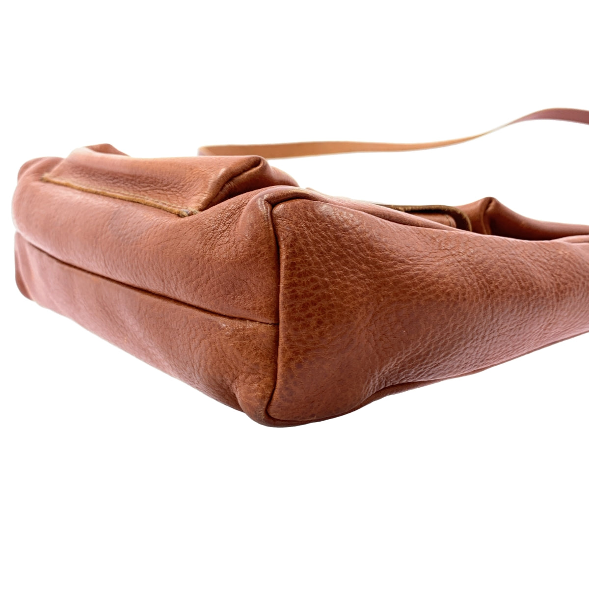 IL BISONTE | 皮革標誌雙口袋肩背包 | 男女通用 | 棕色 | 男款