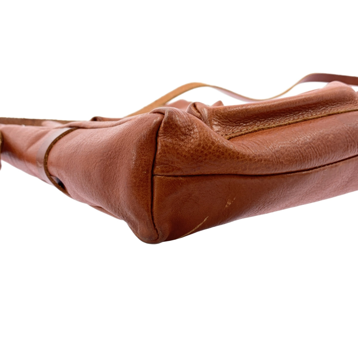 IL BISONTE | 皮革標誌雙口袋肩背包 | 男女通用 | 棕色 | 男款