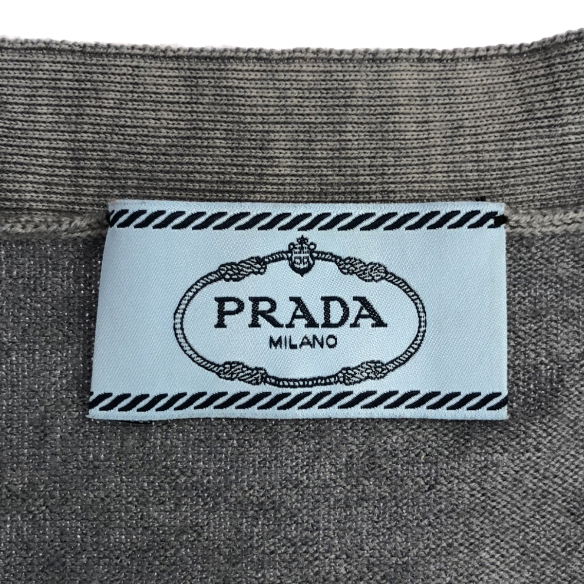 PRADA / プラダ | ウールVネックカーディガン | 42 | グレー | レディース