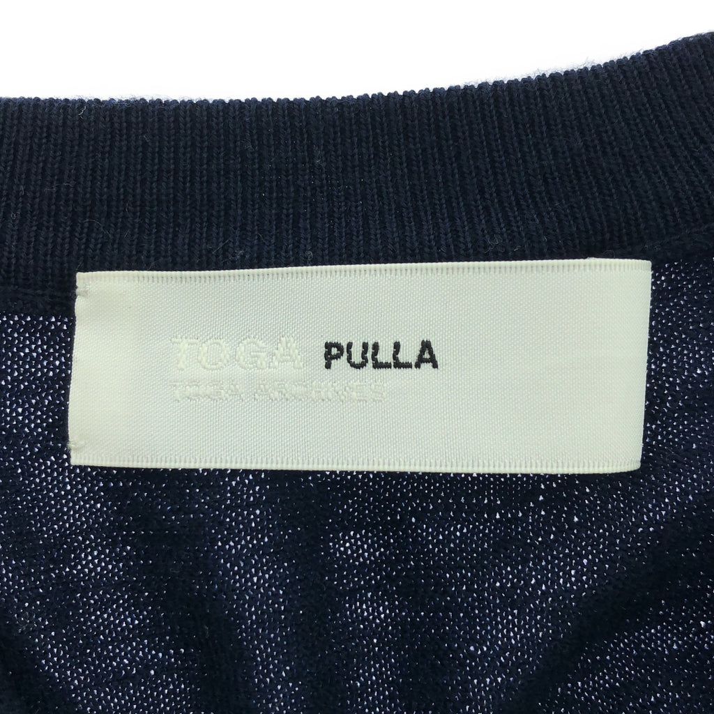 TOGA PULLA / トーガプルラ | High gauge knit cardigan カーディガン | 36 | ネイビー | レディース